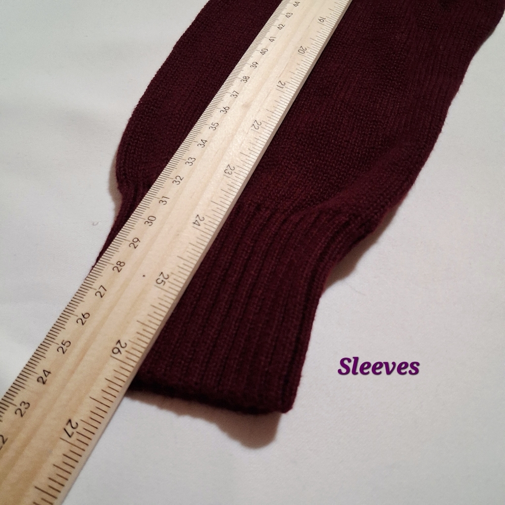 Weatherproof Vintage, Nordic Quarter Zip‎ In Burgundy Sweater. - Picture 9 of 9